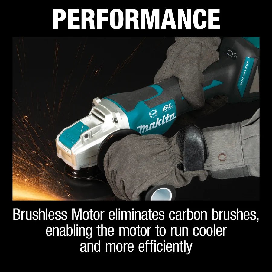 Makita XAG26Z 18V LXT Lithium - Ion Brushless Cordless 4 - 1/2 / 5" Paddle Switch X - LOCK Angle Grinder - Lined Out Makita XAG26Z 18V LXT Lithium - Ion Brushless Cordless 4 - 1/2 / 5" Paddle Switch X - LOCK Angle GrinderGrinders