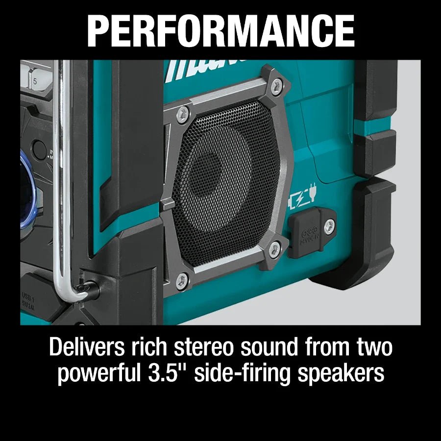 Makita XRM10 18V LXT/12V max CXT Lithium - Ion Cordless Bluetooth Job Site Charger/Radio - Lined Out Makita XRM10 18V LXT/12V max CXT Lithium - Ion Cordless Bluetooth Job Site Charger/RadioRadios
