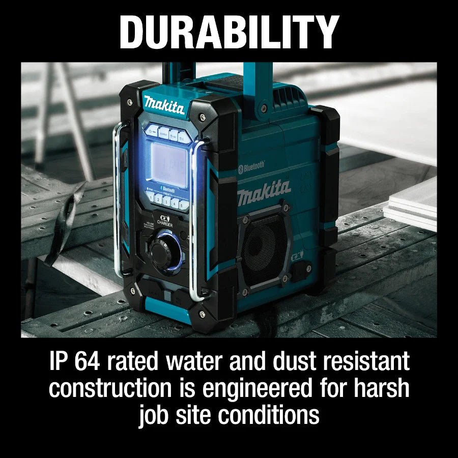 Makita XRM10 18V LXT/12V max CXT Lithium - Ion Cordless Bluetooth Job Site Charger/Radio - Lined Out Makita XRM10 18V LXT/12V max CXT Lithium - Ion Cordless Bluetooth Job Site Charger/RadioRadios