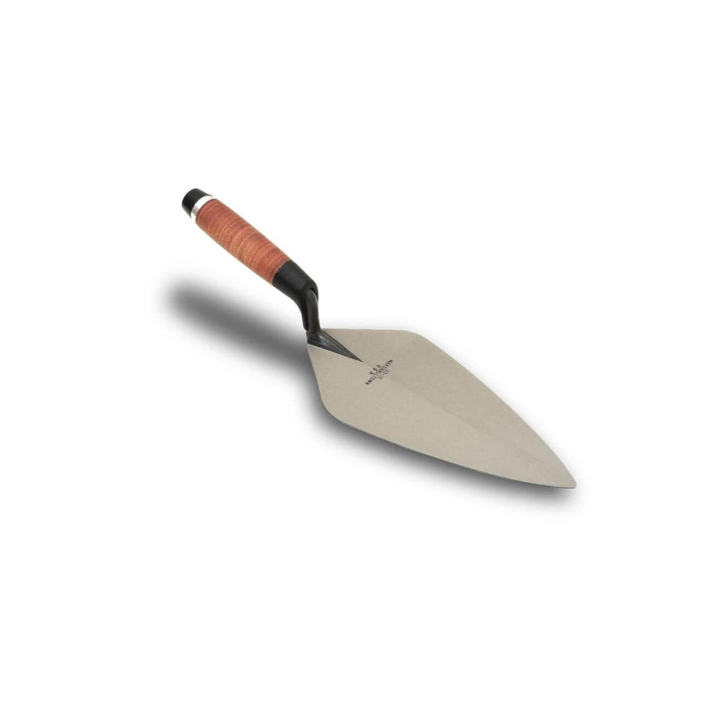 Marshalltown 10326 10" Brick Trowel London Pattern - Leather Handle - Lined Out Marshalltown 10326 10" Brick Trowel London Pattern - Leather HandleMasonry Trowels