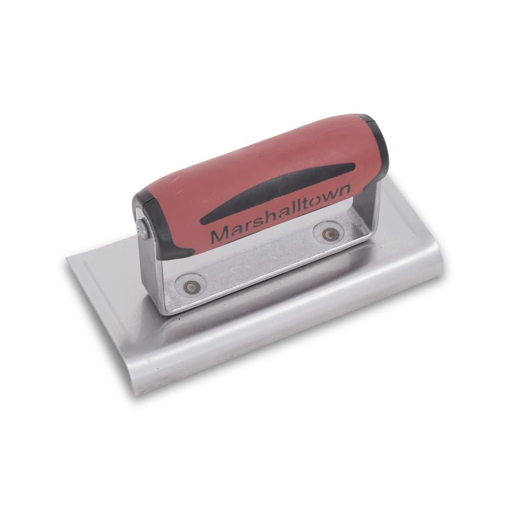 Marshalltown 14146 6 X 3 Edger - Curved Ends - 3/8R, 1/2L DuraSoft Handle 136D - Lined Out Marshalltown 14146 6 X 3 Edger - Curved Ends - 3/8R, 1/2L DuraSoft Handle 136DMasonry Edgers & Groovers