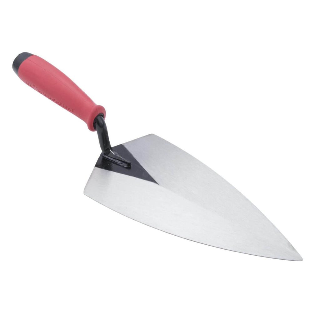 Marshalltown 18587 Philadelphia QLT Brick Trowel 10" x 5" Soft Grip Handle - Lined Out Marshalltown 18587 Philadelphia QLT Brick Trowel 10" x 5" Soft Grip HandleMasonry Trowels
