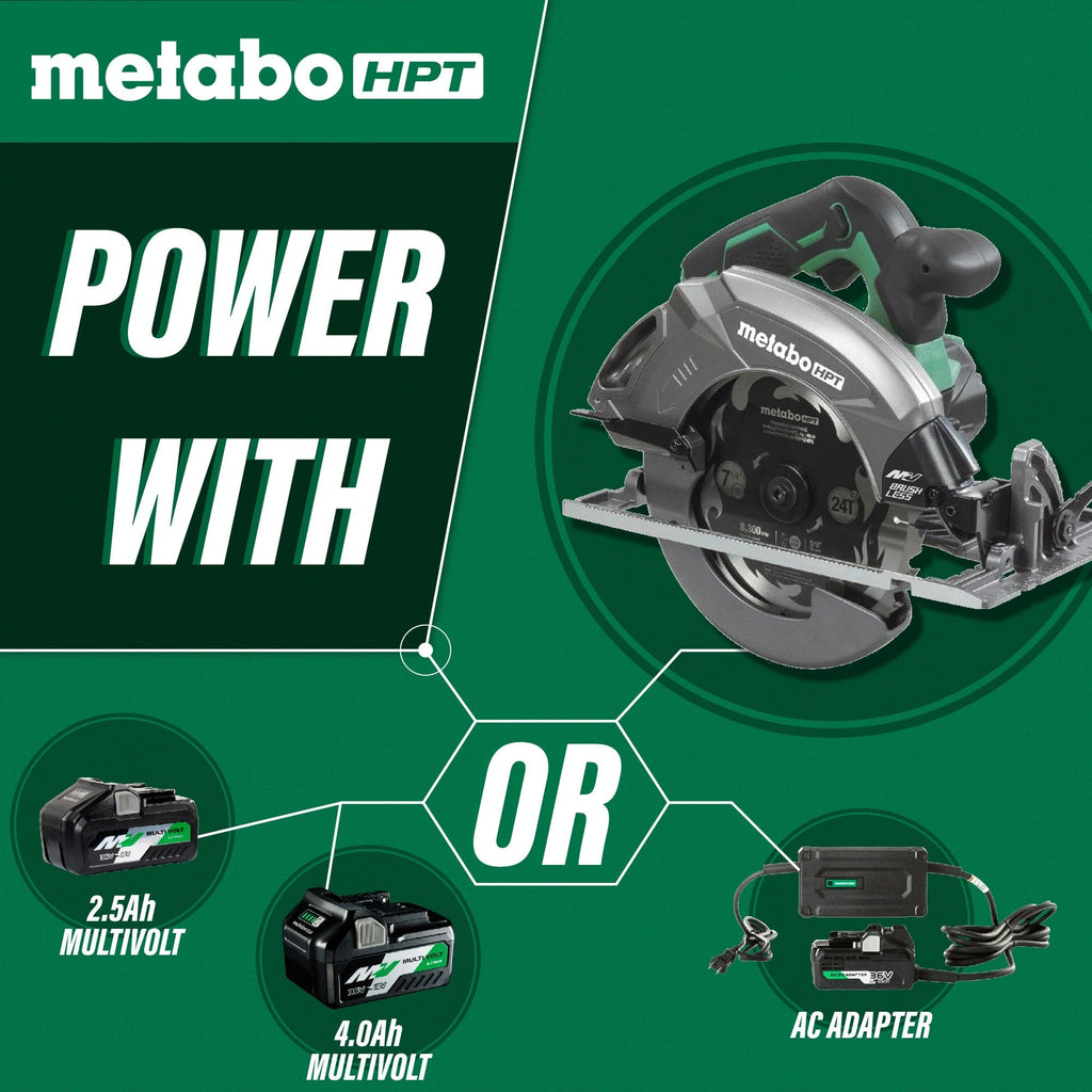 Metabo HPT C3607DAQ4M 36V MultiVolt Brushless 7 - 1/4 - in Circular Saw (Tool Body Only) - Lined Out Metabo HPT C3607DAQ4M 36V MultiVolt Brushless 7 - 1/4 - in Circular Saw (Tool Body Only)Handheld Circular Saws