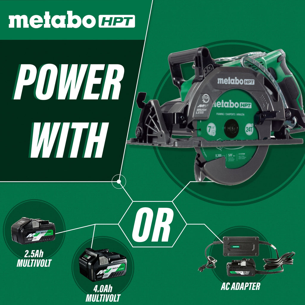 Metabo HPT C3607DWAM 7 - 1/4 Inch Rear Handle Circular Saw - Lined Out Metabo HPT C3607DWAM 7 - 1/4 Inch Rear Handle Circular SawHandheld Circular Saws