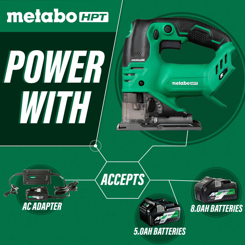 Metabo HPT CJ36DAQ4M 36V MultiVolt Cordless Brushless Orbital Jig Saw (Tool Body Only - Lined Out Metabo HPT CJ36DAQ4M 36V MultiVolt Cordless Brushless Orbital Jig Saw (Tool Body OnlyJigsaws