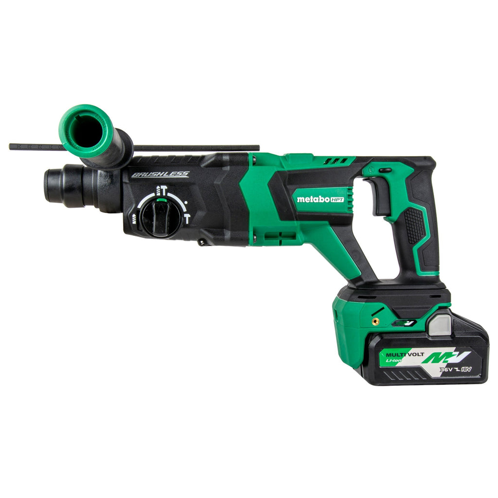 Metabo HPT DH3628DDM 36V MultiVolt Brushless SDS Plus 1 - 1/8" D - Handle Rotary Hammer - Lined Out Metabo HPT DH3628DDM 36V MultiVolt Brushless SDS Plus 1 - 1/8" D - Handle Rotary HammerHandheld Power Drills