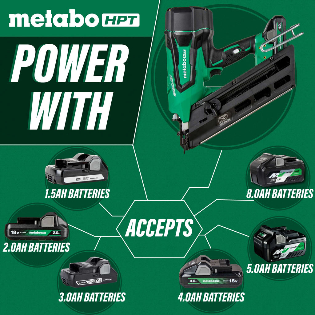 Metabo HPT NR1890DCSTM 18V MultiVolt Cordless 3 - 1/2" Paper Tape Framing Nailer - Lined Out Metabo HPT NR1890DCSTM 18V MultiVolt Cordless 3 - 1/2" Paper Tape Framing NailerNailers & Staplers