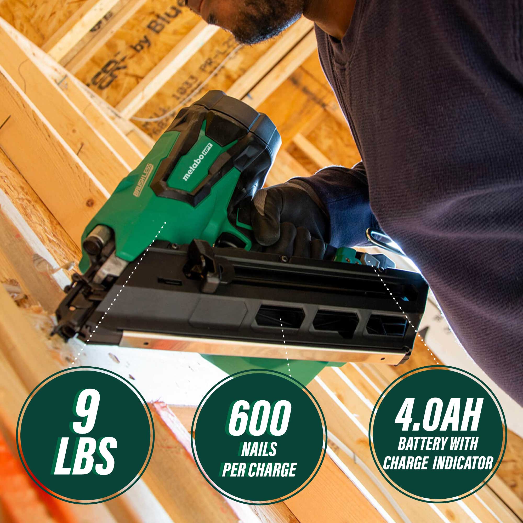 Metabo HPT NR1890DCSTM 18V MultiVolt Cordless 3 - 1/2" Paper Tape Framing Nailer - Lined Out Metabo HPT NR1890DCSTM 18V MultiVolt Cordless 3 - 1/2" Paper Tape Framing NailerNailers & Staplers