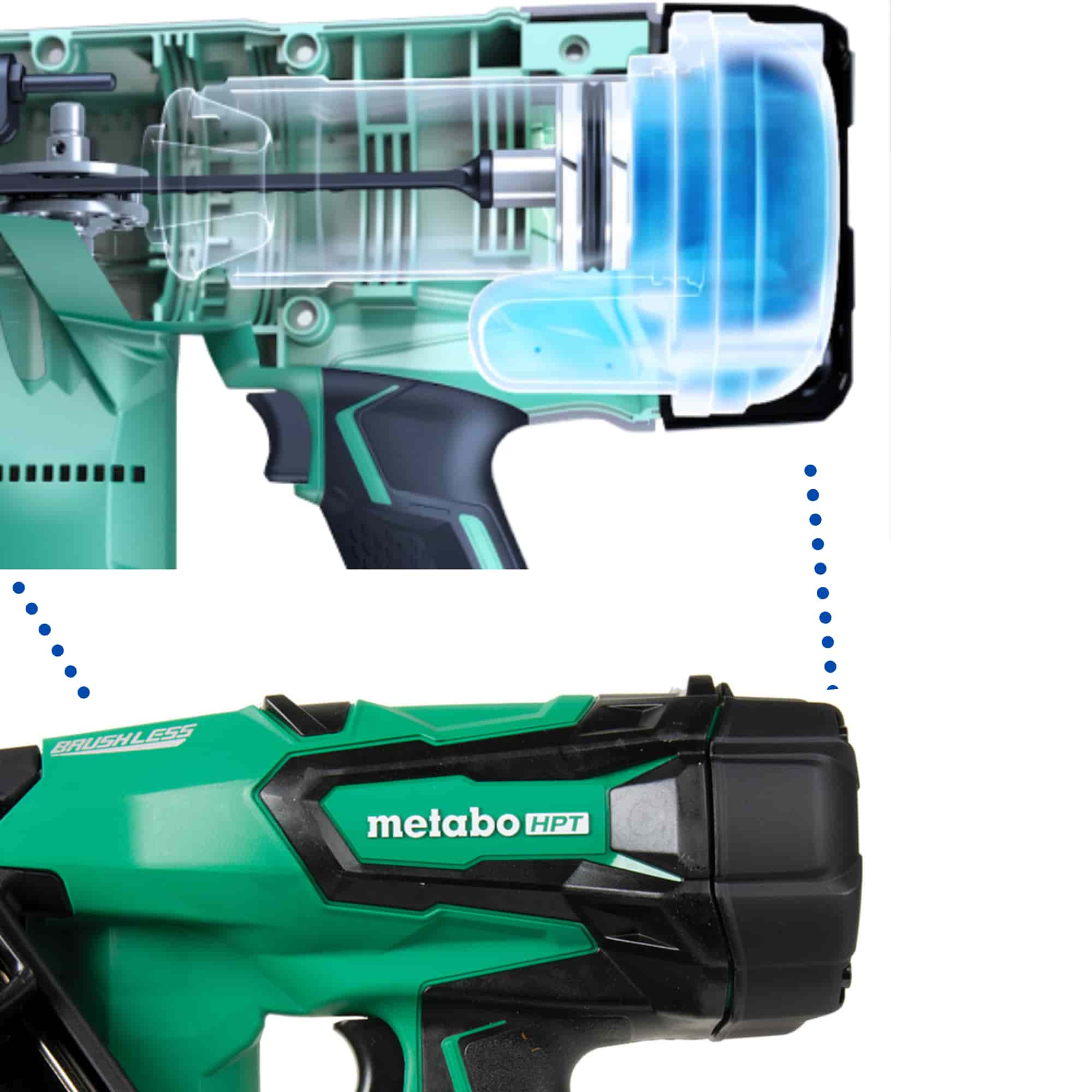 Metabo HPT NR1890DCSTM 18V MultiVolt Cordless 3 - 1/2" Paper Tape Framing Nailer - Lined Out Metabo HPT NR1890DCSTM 18V MultiVolt Cordless 3 - 1/2" Paper Tape Framing NailerNailers & Staplers