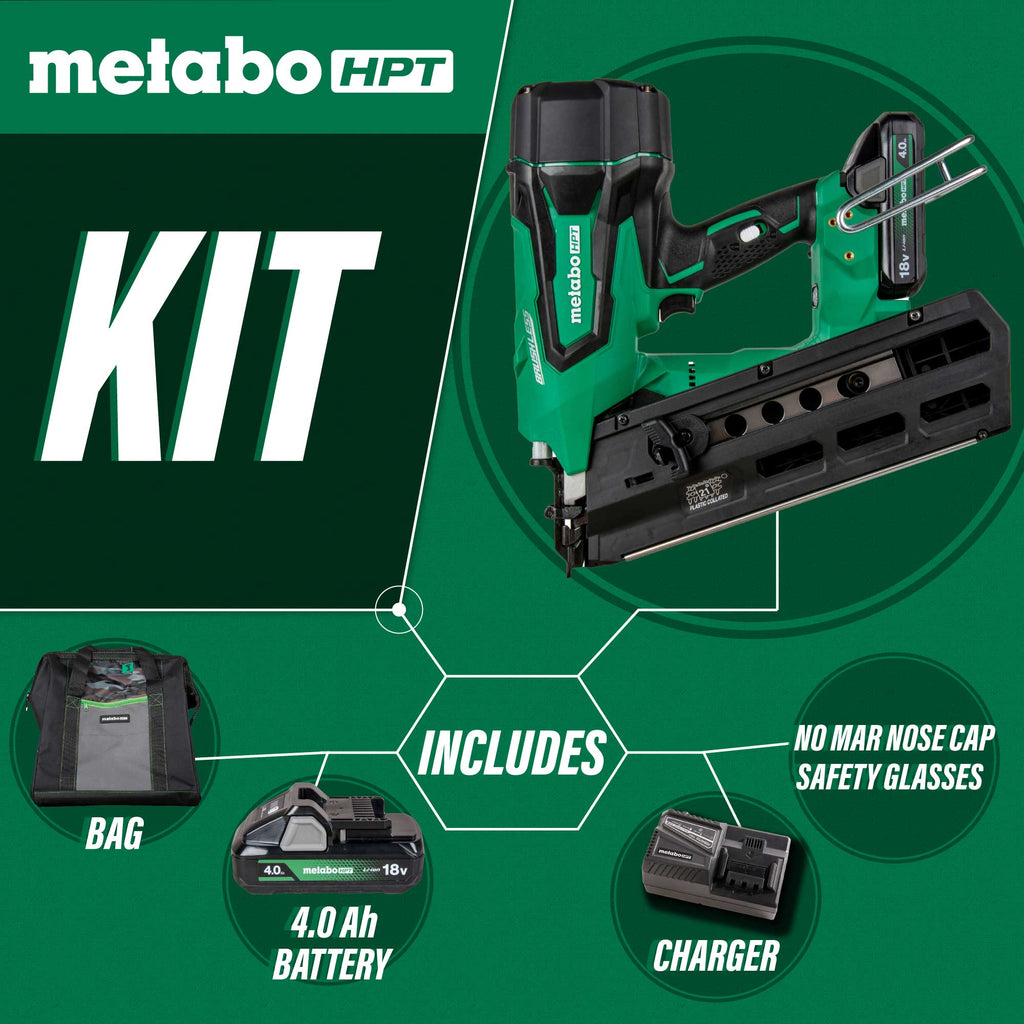 Metabo HPT NR1890DRSTM 18V MultiVolt™ Cordless 21 Degree 3 - 1/2" Plastic Strip Framing Nailer - Lined Out Metabo HPT NR1890DRSTM 18V MultiVolt™ Cordless 21 Degree 3 - 1/2" Plastic Strip Framing NailerNailers & Staplers