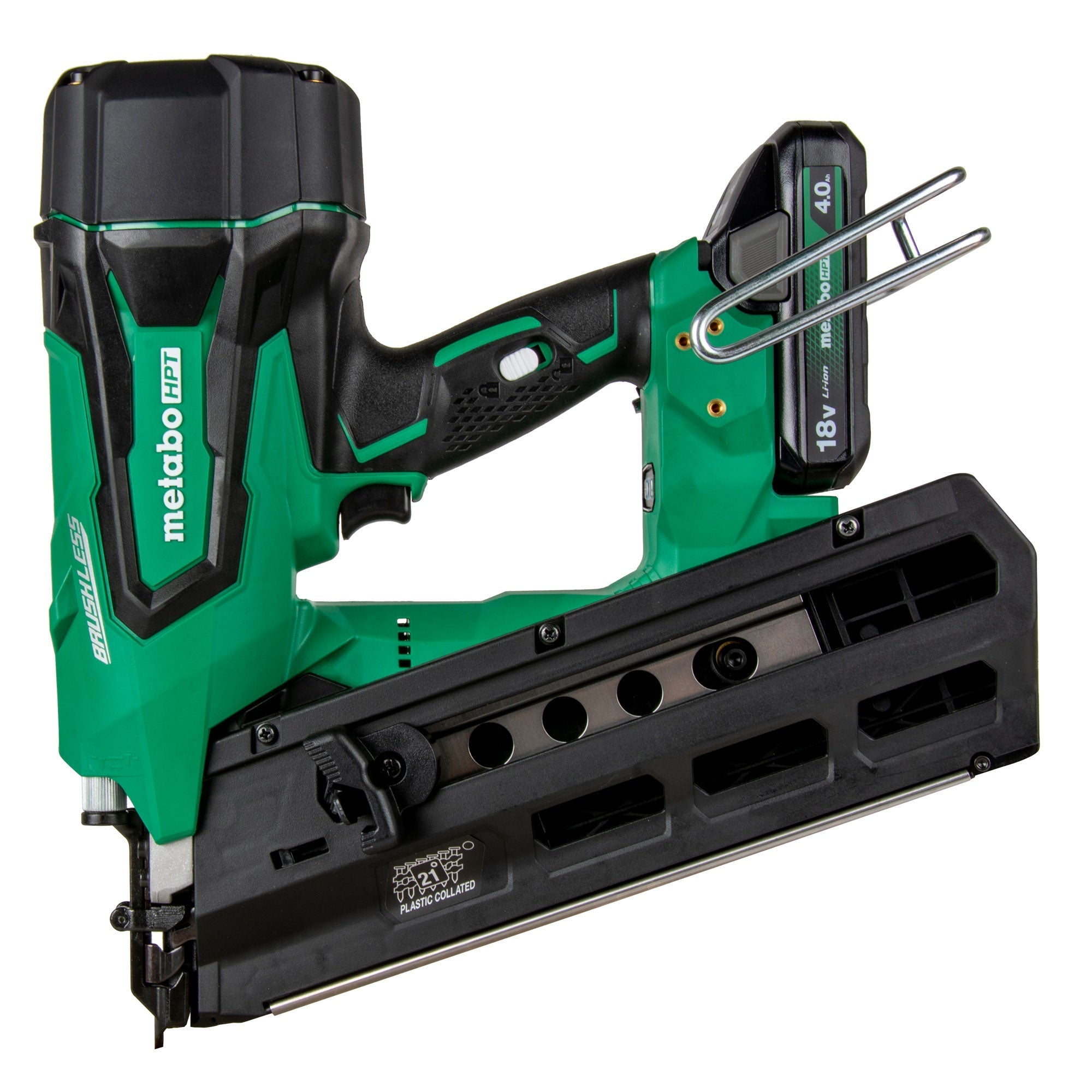 Metabo HPT NR1890DRSTM 18V MultiVolt™ Cordless 21 Degree 3 - 1/2" Plastic Strip Framing Nailer - Lined Out Metabo HPT NR1890DRSTM 18V MultiVolt™ Cordless 21 Degree 3 - 1/2" Plastic Strip Framing NailerNailers & Staplers