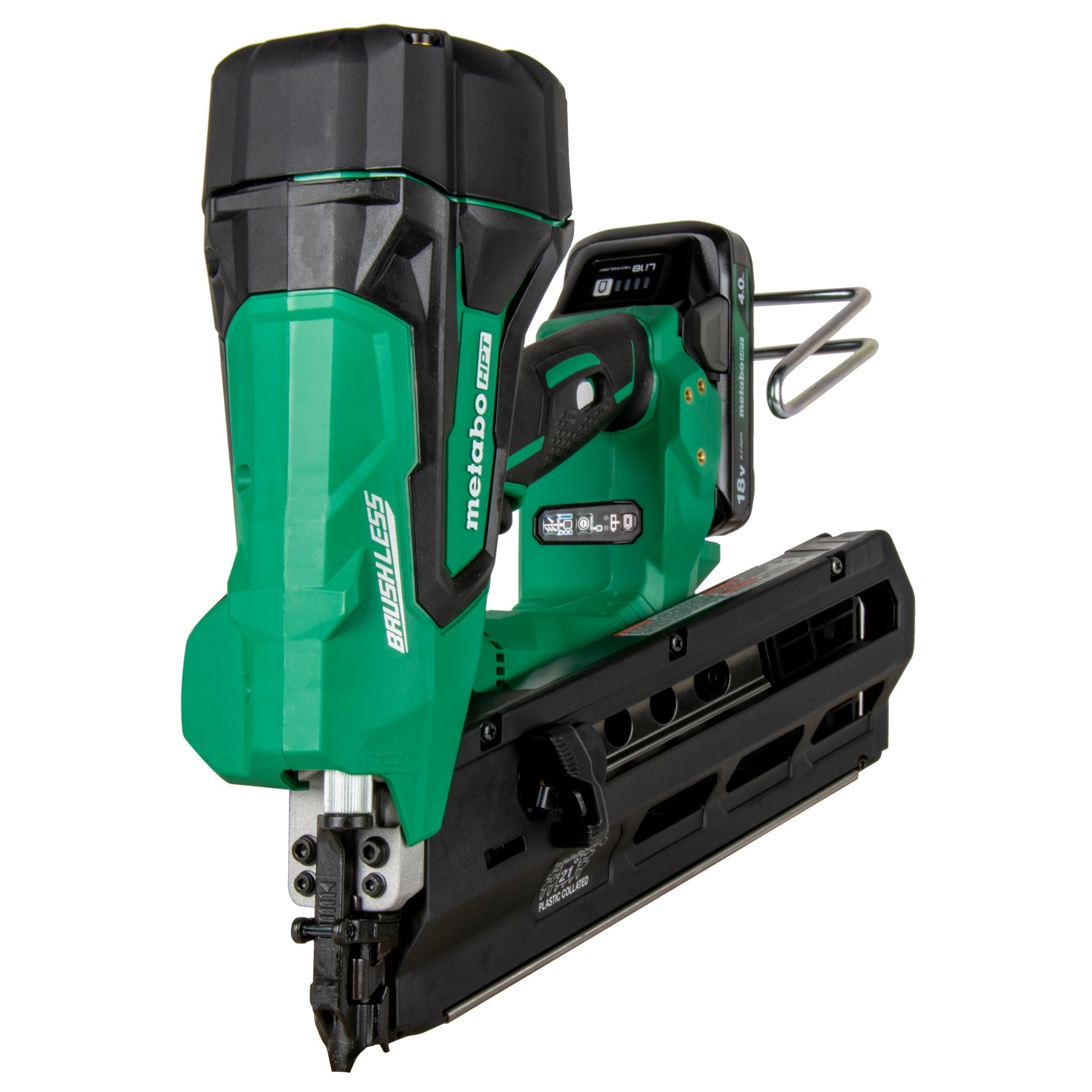 Metabo HPT NR1890DRSTM 18V MultiVolt™ Cordless 21 Degree 3 - 1/2" Plastic Strip Framing Nailer - Lined Out Metabo HPT NR1890DRSTM 18V MultiVolt™ Cordless 21 Degree 3 - 1/2" Plastic Strip Framing NailerNailers & Staplers