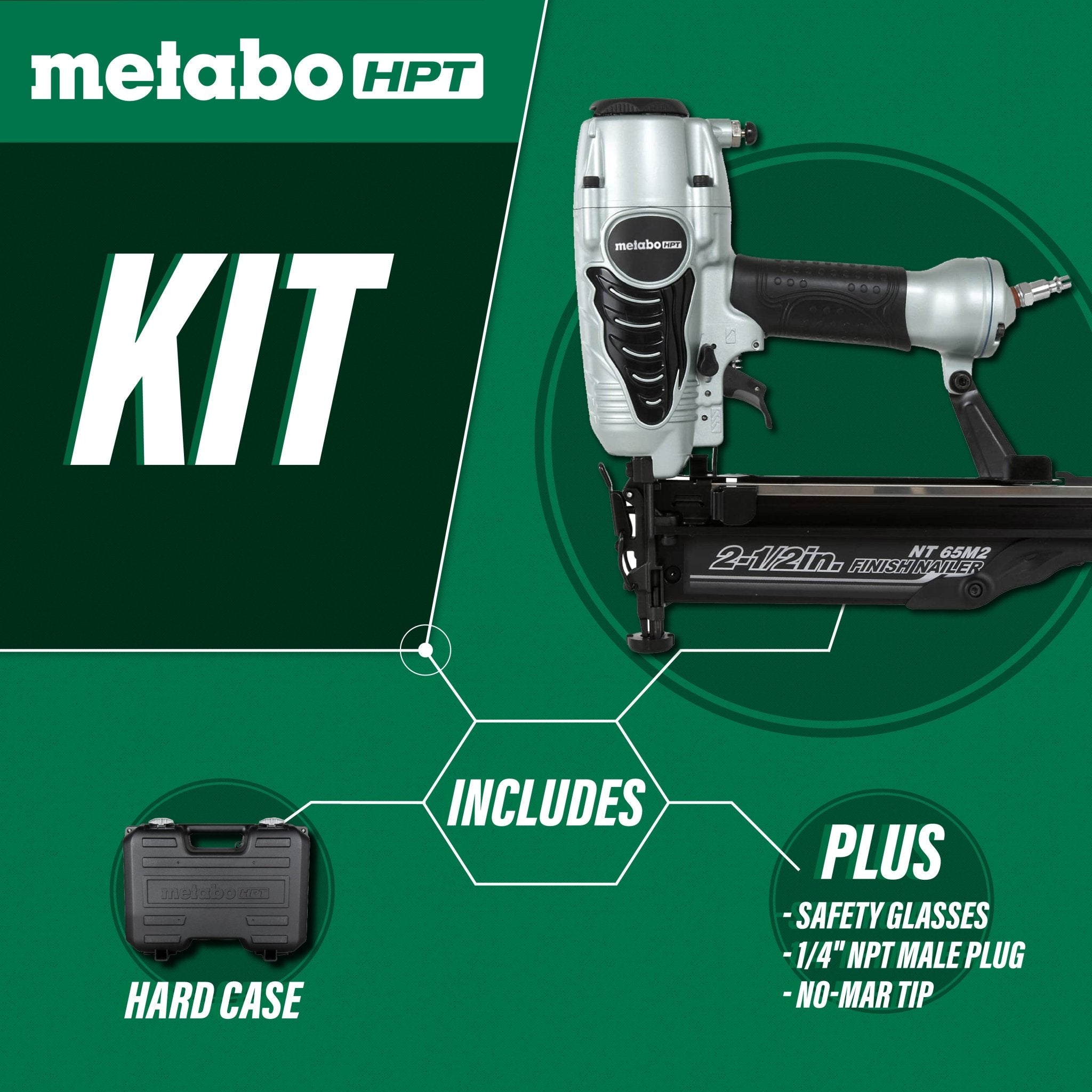 Metabo HPT NT65M2SM 2 - 1/2 In. 16 Gauge Finish Nailer (with Air Duster) - Lined Out Metabo HPT NT65M2SM 2 - 1/2 In. 16 Gauge Finish Nailer (with Air Duster)Nailers & Staplers