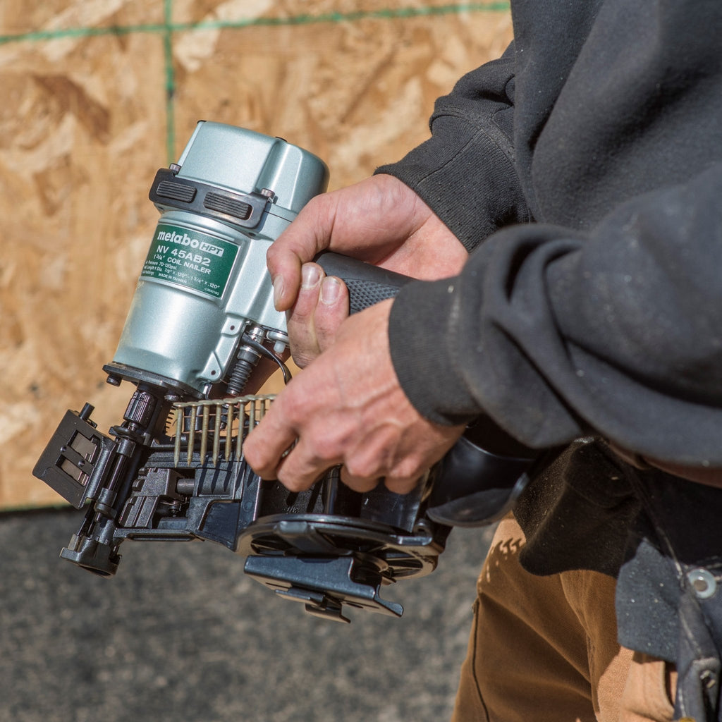 Metabo HPT NV45AB2M 1 - 3/4 In. Coil Roofing Nailer - Lined Out Metabo HPT NV45AB2M 1 - 3/4 In. Coil Roofing NailerNailers & Staplers
