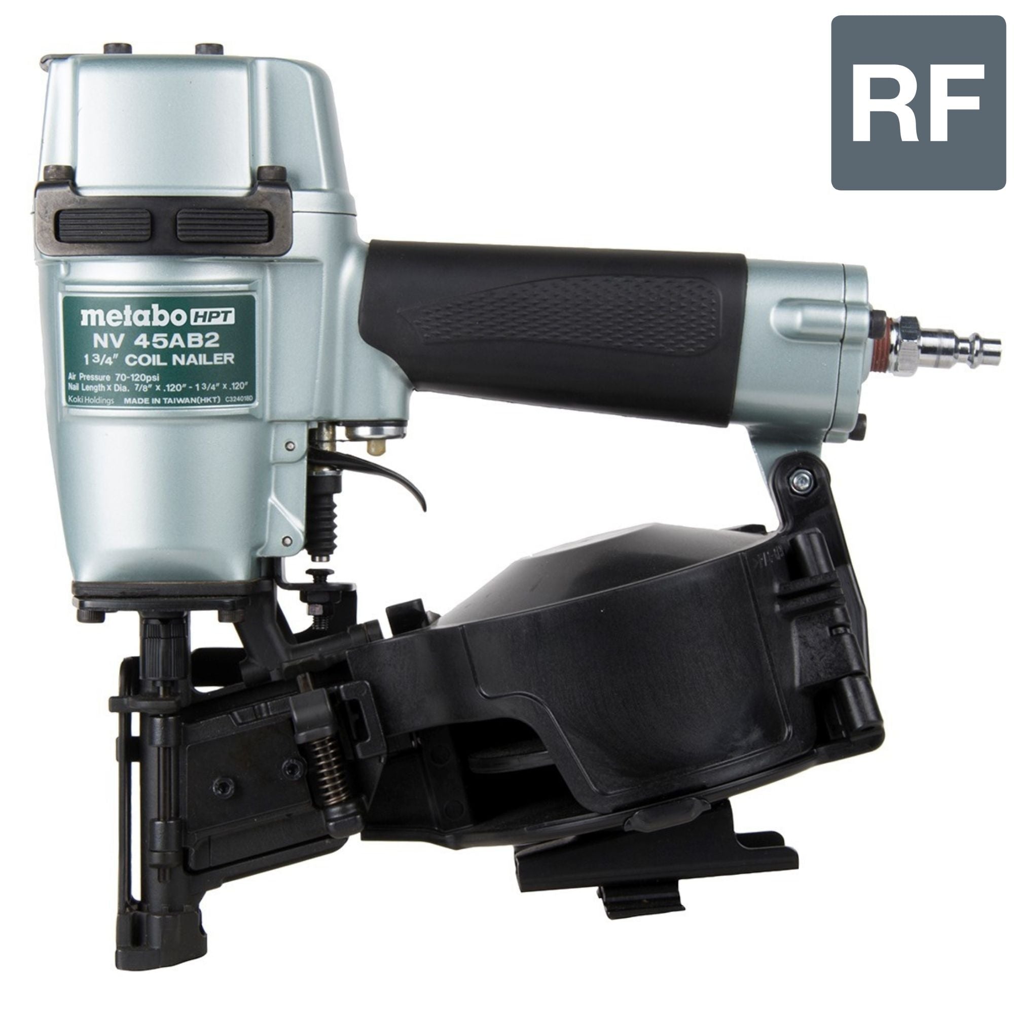 Metabo HPT NV45AB2M 1 - 3/4 In. Coil Roofing Nailer - Lined Out Metabo HPT NV45AB2M 1 - 3/4 In. Coil Roofing NailerNailers & Staplers