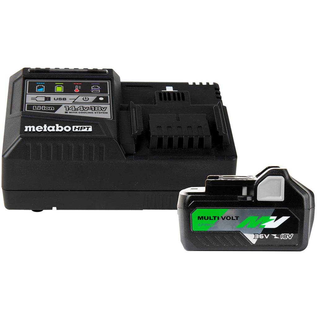 Metabo HPT UC18YSL3B1M 36V/18V MultiVolt Lithium Ion Slide Battery and Charger Starter Kit (4.0Ah/8.0Ah) - Lined Out Metabo HPT UC18YSL3B1M 36V/18V MultiVolt Lithium Ion Slide Battery and Charger Starter Kit (4.0Ah/8.0Ah)Power Tool Batteries