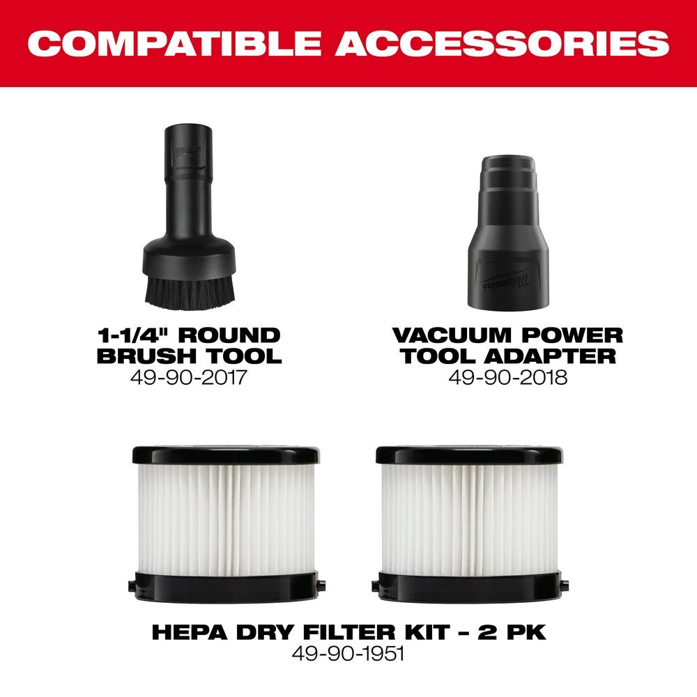 Milwaukee 0882 - 20 M18™ Compact Vacuum - Lined Out Milwaukee 0882 - 20 M18™ Compact VacuumVacuums
