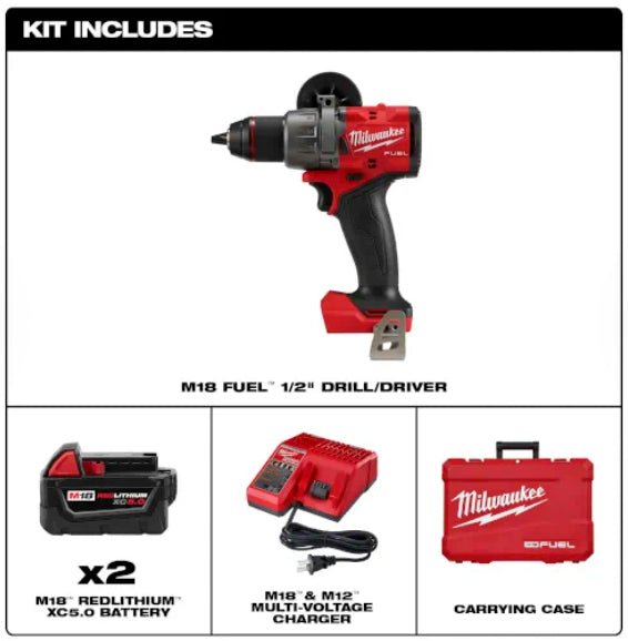 Milwaukee 1/2" Drill Driver Kit - 2903 - 22 - Lined Out Milwaukee 1/2" Drill Driver Kit - 2903 - 22Drill Driver