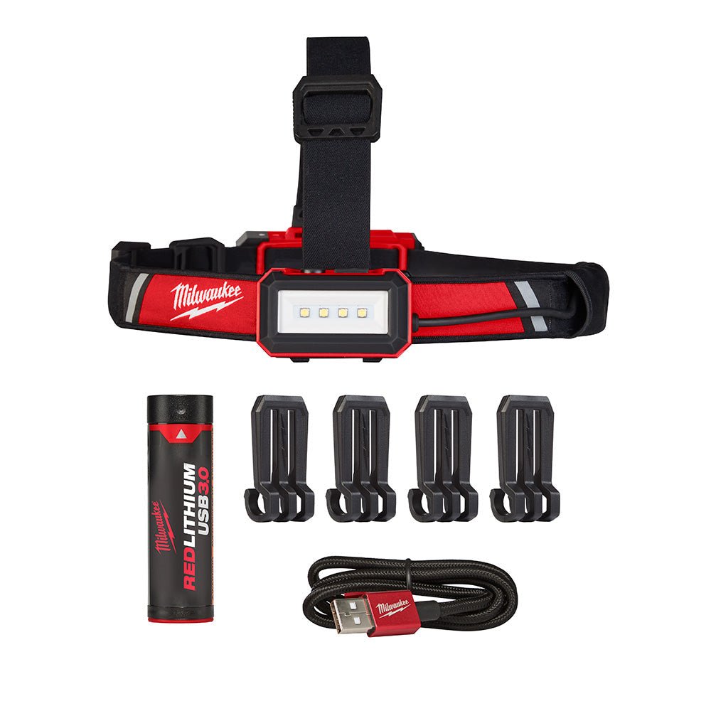 Milwaukee 2115 - 21 USB Rechargeable Low - Profile Headlamp - Lined Out Milwaukee 2115 - 21 USB Rechargeable Low - Profile HeadlampWork Lights