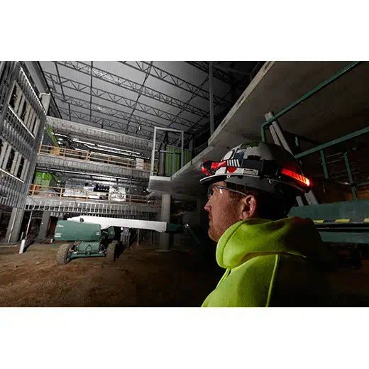 Milwaukee 2116 - 21 REDLITHIUM™ USB BEACON™ Hard Hat Light - Lined Out Milwaukee 2116 - 21 REDLITHIUM™ USB BEACON™ Hard Hat LightWork Lights