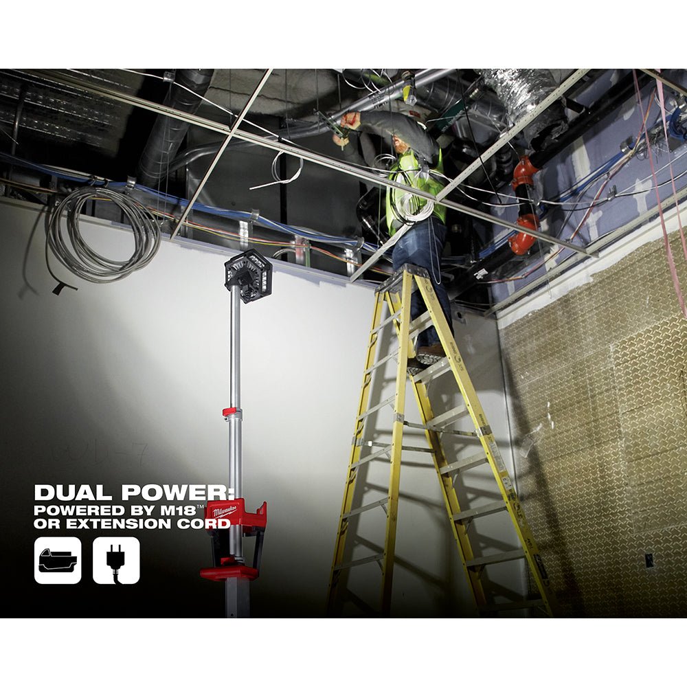 Milwaukee 2131 - 20 M18™ ROCKET™ Dual Power Tower Light - Lined Out Milwaukee 2131 - 20 M18™ ROCKET™ Dual Power Tower LightWork Lights