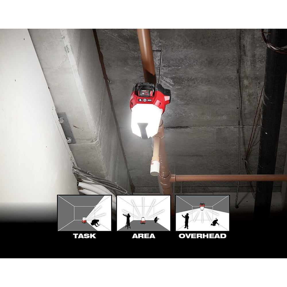 Milwaukee 2144 - 20 M18™ RADIUS™ Compact Site Light with Flood Mode - Lined Out Milwaukee 2144 - 20 M18™ RADIUS™ Compact Site Light with Flood ModeWork Lights