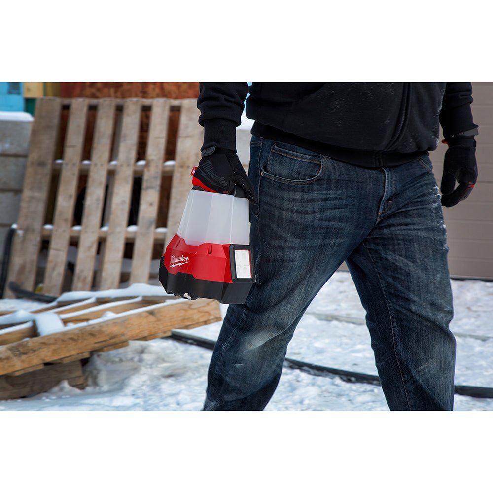 Milwaukee 2144 - 20 M18™ RADIUS™ Compact Site Light with Flood Mode - Lined Out Milwaukee 2144 - 20 M18™ RADIUS™ Compact Site Light with Flood ModeWork Lights