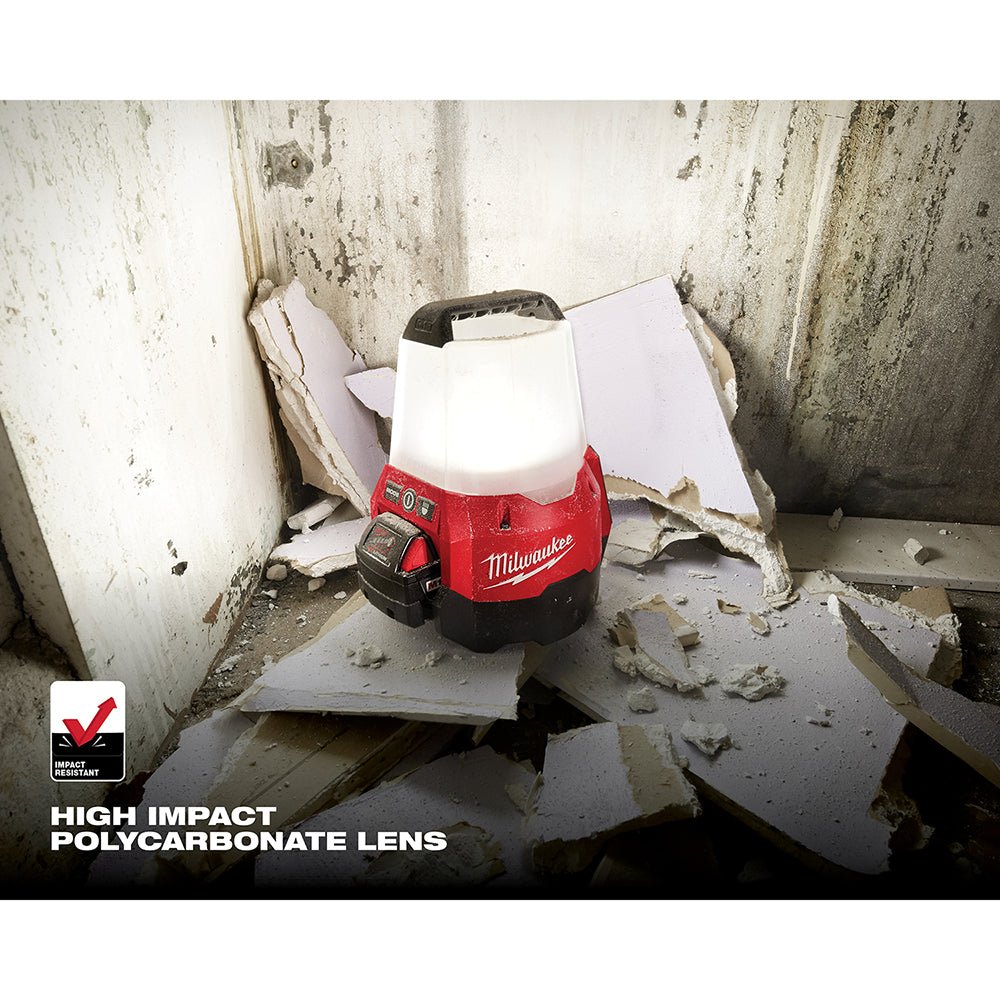 Milwaukee 2144 - 20 M18™ RADIUS™ Compact Site Light with Flood Mode - Lined Out Milwaukee 2144 - 20 M18™ RADIUS™ Compact Site Light with Flood ModeWork Lights