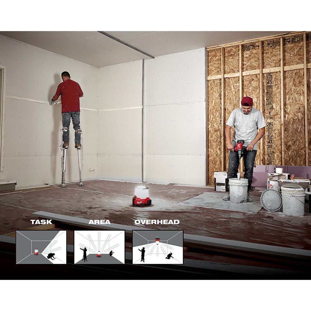 Milwaukee 2145 - 20 M18™ RADIUS™ LED Compact Site Light - Lined Out Milwaukee 2145 - 20 M18™ RADIUS™ LED Compact Site LightWork Lights