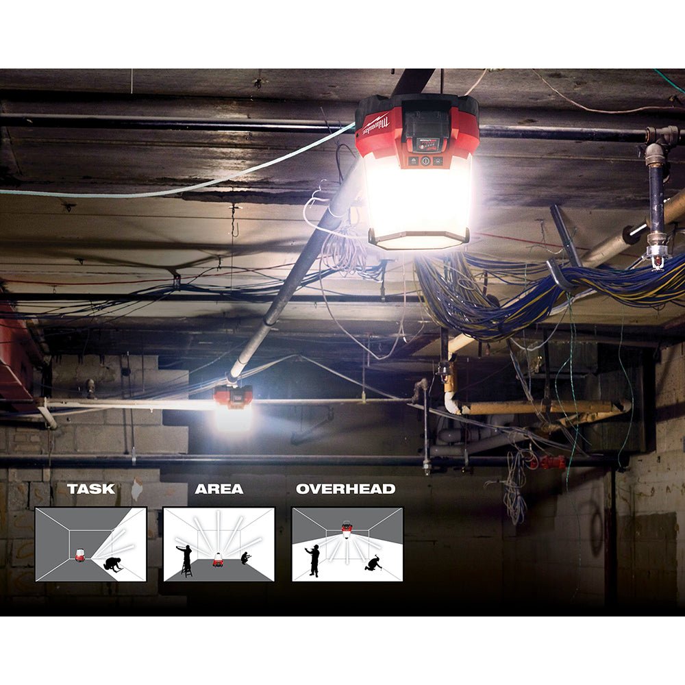 Milwaukee 2146 - 20 M18™ RADIUS™ LED Compact Site Light w/ ONE - KEY™ - Lined Out Milwaukee 2146 - 20 M18™ RADIUS™ LED Compact Site Light w/ ONE - KEY™Work Lights