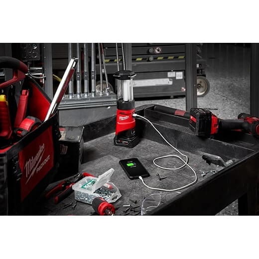 Milwaukee 2362 - 20 M12™ Trouble Light w/ USB Charging (Tool Only) - Lined Out Milwaukee 2362 - 20 M12™ Trouble Light w/ USB Charging (Tool Only)Work Lights