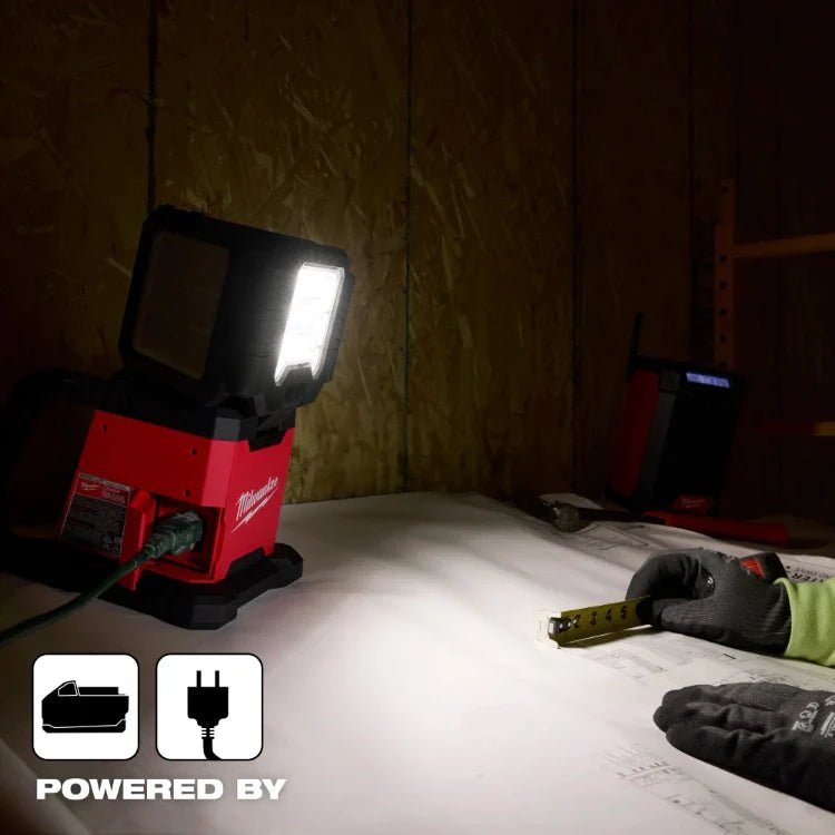 Milwaukee 2368 - 20 M18 Rover Dual Power Triple Panel Flood & Area Light - Lined Out Milwaukee 2368 - 20 M18 Rover Dual Power Triple Panel Flood & Area LightWork Lights