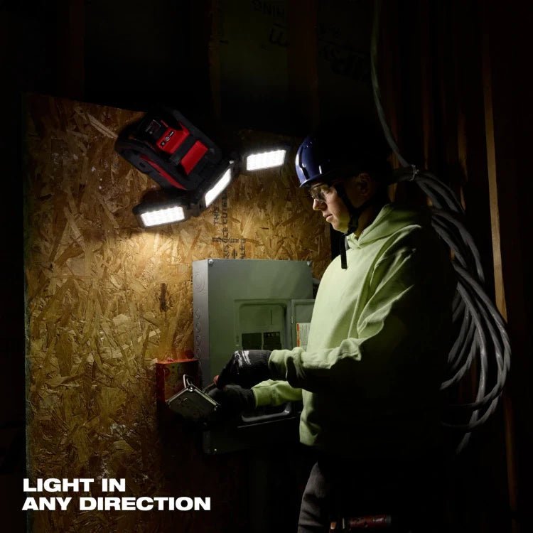 Milwaukee 2368 - 20 M18 Rover Dual Power Triple Panel Flood & Area Light - Lined Out Milwaukee 2368 - 20 M18 Rover Dual Power Triple Panel Flood & Area LightWork Lights