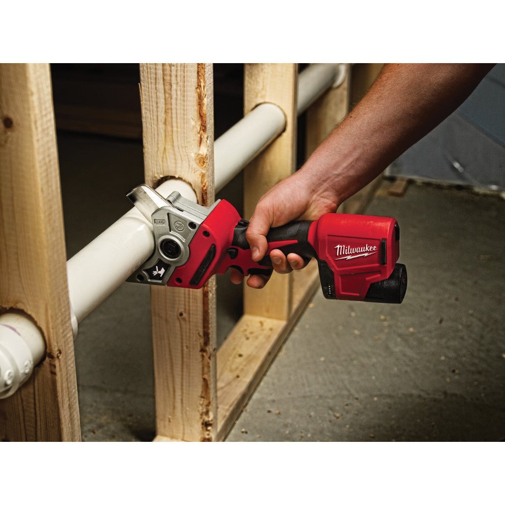Milwaukee 2470 - 20 M12™ Cordless Lithium - Ion PVC Shear - Lined Out Milwaukee 2470 - 20 M12™ Cordless Lithium - Ion PVC ShearHandheld Metal Shears & Nibblers