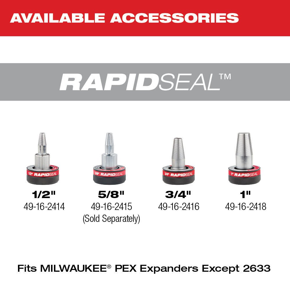 Milwaukee 2532 - 22 M12 FUEL™ ProPEX® Expander Kit w/ 1/2" - 1" RAPID SEAL™ ProPEX® Expander Heads - Lined Out Milwaukee 2532 - 22 M12 FUEL™ ProPEX® Expander Kit w/ 1/2" - 1" RAPID SEAL™ ProPEX® Expander HeadsPlumbing Repair Kits