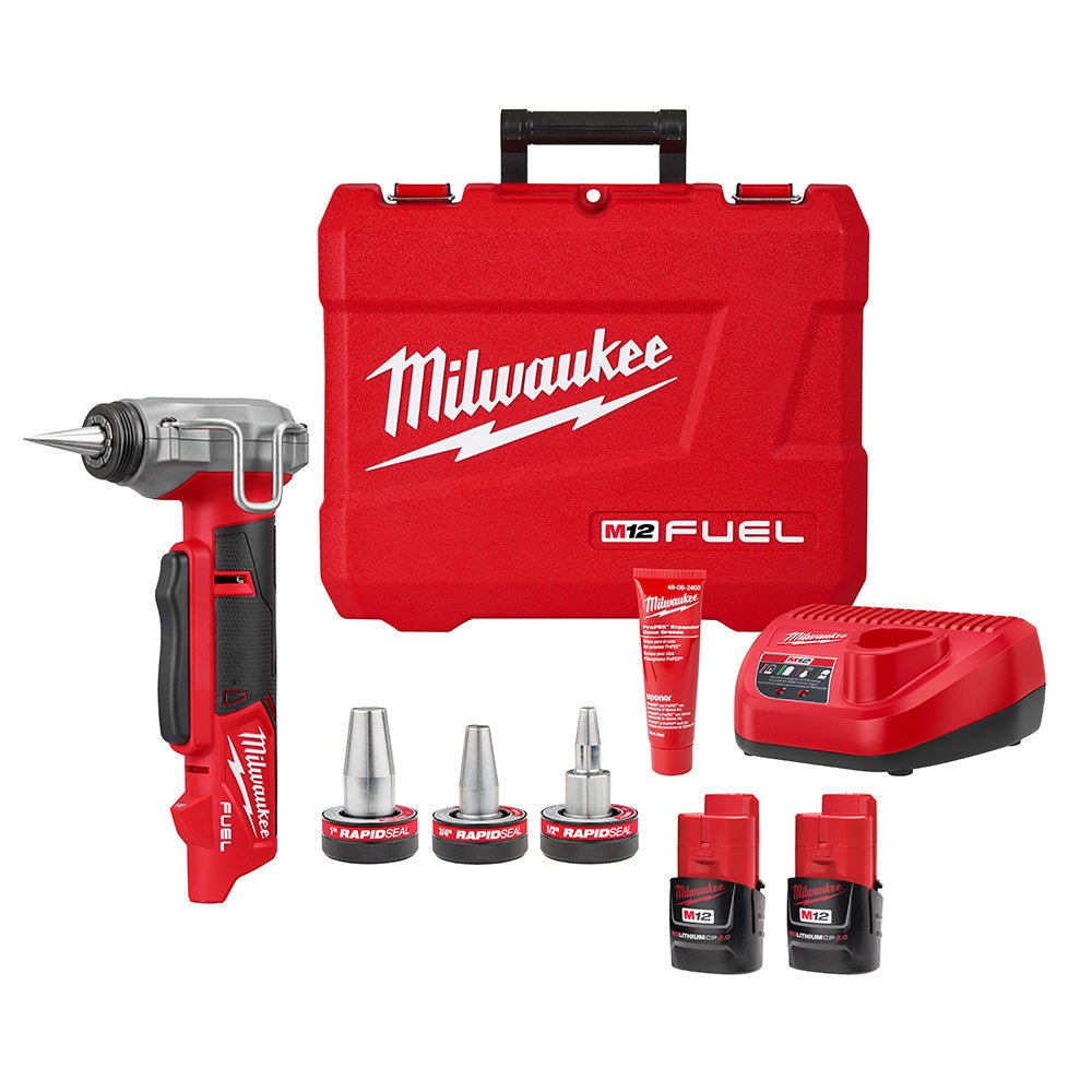 Milwaukee 2532 - 22 M12 FUEL™ ProPEX® Expander Kit w/ 1/2" - 1" RAPID SEAL™ ProPEX® Expander Heads - Lined Out Milwaukee 2532 - 22 M12 FUEL™ ProPEX® Expander Kit w/ 1/2" - 1" RAPID SEAL™ ProPEX® Expander HeadsPlumbing Repair Kits