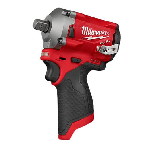 Milwaukee 2555P - 20 M12 FUEL™ 1/2” Stubby Impact Wrench w/ Pin Detent - Lined Out Milwaukee 2555P - 20 M12 FUEL™ 1/2” Stubby Impact Wrench w/ Pin DetentImpact Wrenches & Drivers