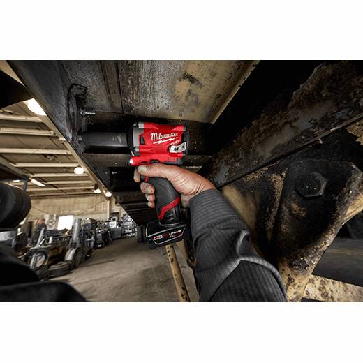Milwaukee 2555P - 20 M12 FUEL™ 1/2” Stubby Impact Wrench w/ Pin Detent - Lined Out Milwaukee 2555P - 20 M12 FUEL™ 1/2” Stubby Impact Wrench w/ Pin DetentImpact Wrenches & Drivers