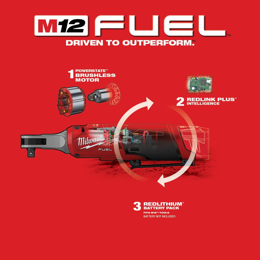 Milwaukee 2567 - 20 M12 FUEL™ 3/8" High Speed Ratchet (Tool Only) - Lined Out Milwaukee 2567 - 20 M12 FUEL™ 3/8" High Speed Ratchet (Tool Only)Impact Wrenches & Drivers