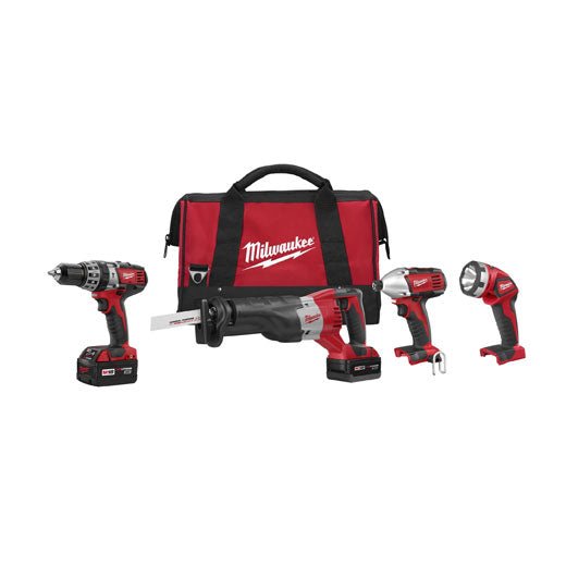 Milwaukee 2695 - 24 M18 Cordless LITHIUM - ION 4 - Tool Combo Kit - Lined Out Milwaukee 2695 - 24 M18 Cordless LITHIUM - ION 4 - Tool Combo KitPower Tool Combo Sets