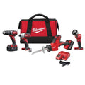 Milwaukee 2696 - 24 M18 Cordless LITHIUM - ION 4 - Tool Combo Kit - Lined Out Milwaukee 2696 - 24 M18 Cordless LITHIUM - ION 4 - Tool Combo KitPower Tool Combo Sets