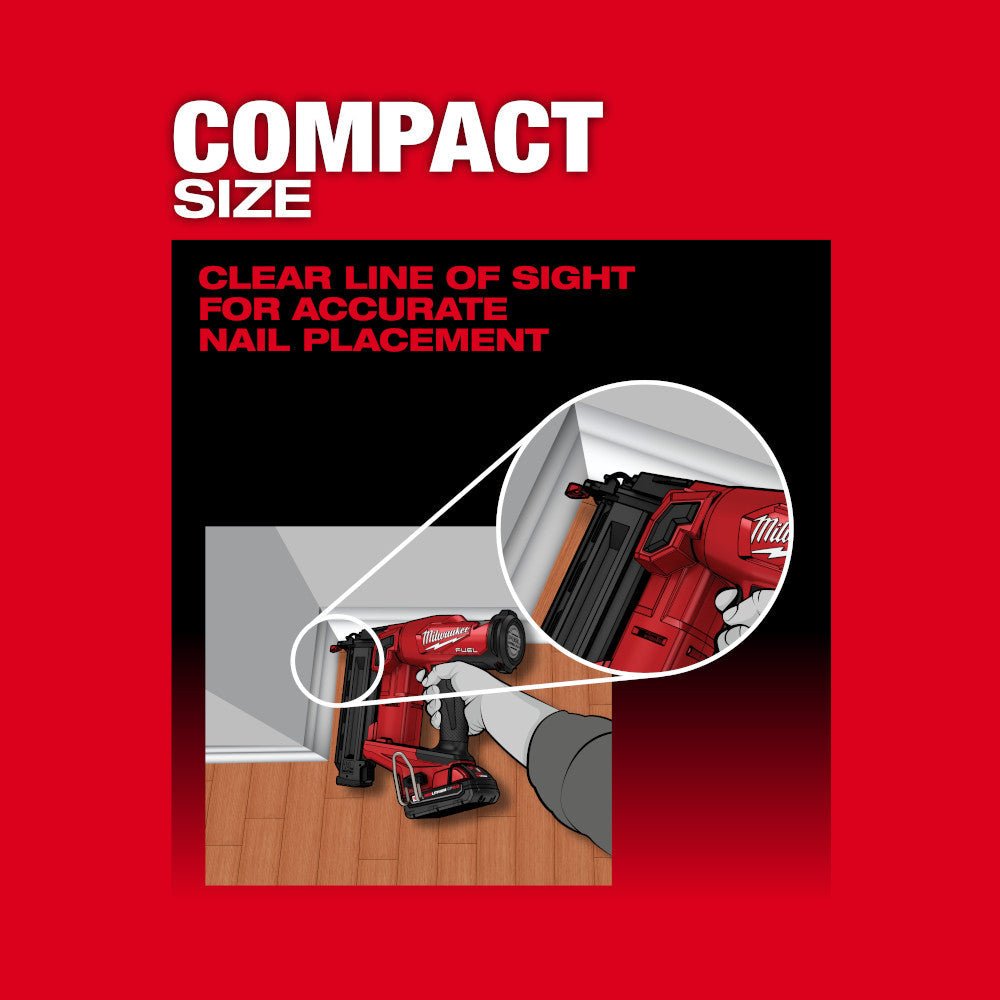 Milwaukee 2746 - 20 M18 FUEL™ 18 Gauge Brad Nailer - Lined Out Milwaukee 2746 - 20 M18 FUEL™ 18 Gauge Brad NailerNailers & Staplers