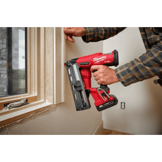 Milwaukee 2841 - 20 M18 FUEL 16 Gauge Angled Finish Nailer (Tool Only) - Lined Out Milwaukee 2841 - 20 M18 FUEL 16 Gauge Angled Finish Nailer (Tool Only)Nailers & Staplers