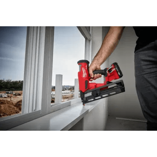 Milwaukee 2841 - 20 M18 FUEL 16 Gauge Angled Finish Nailer (Tool Only) - Lined Out Milwaukee 2841 - 20 M18 FUEL 16 Gauge Angled Finish Nailer (Tool Only)Nailers & Staplers