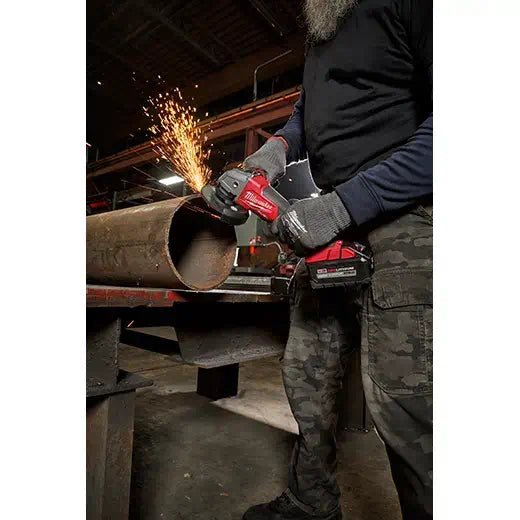 Milwaukee 2880 - 20 M18 FUEL™ 4 - 1/2" / 5" Braking Grinder Paddle Switch, No - Lock (Tool Only) - Lined Out Milwaukee 2880 - 20 M18 FUEL™ 4 - 1/2" / 5" Braking Grinder Paddle Switch, No - Lock (Tool Only)Grinders