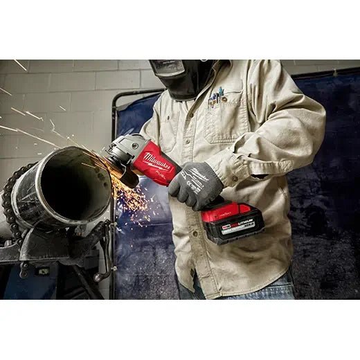 Milwaukee 2882 - 20 M18 FUEL™ 4 - 1/2" / 5" Braking Grinder w/ ONE - KEY™ Paddle Switch, No Lock (Tool Only) - Lined Out Milwaukee 2882 - 20 M18 FUEL™ 4 - 1/2" / 5" Braking Grinder w/ ONE - KEY™ Paddle Switch, No Lock (Tool Only)Grinders