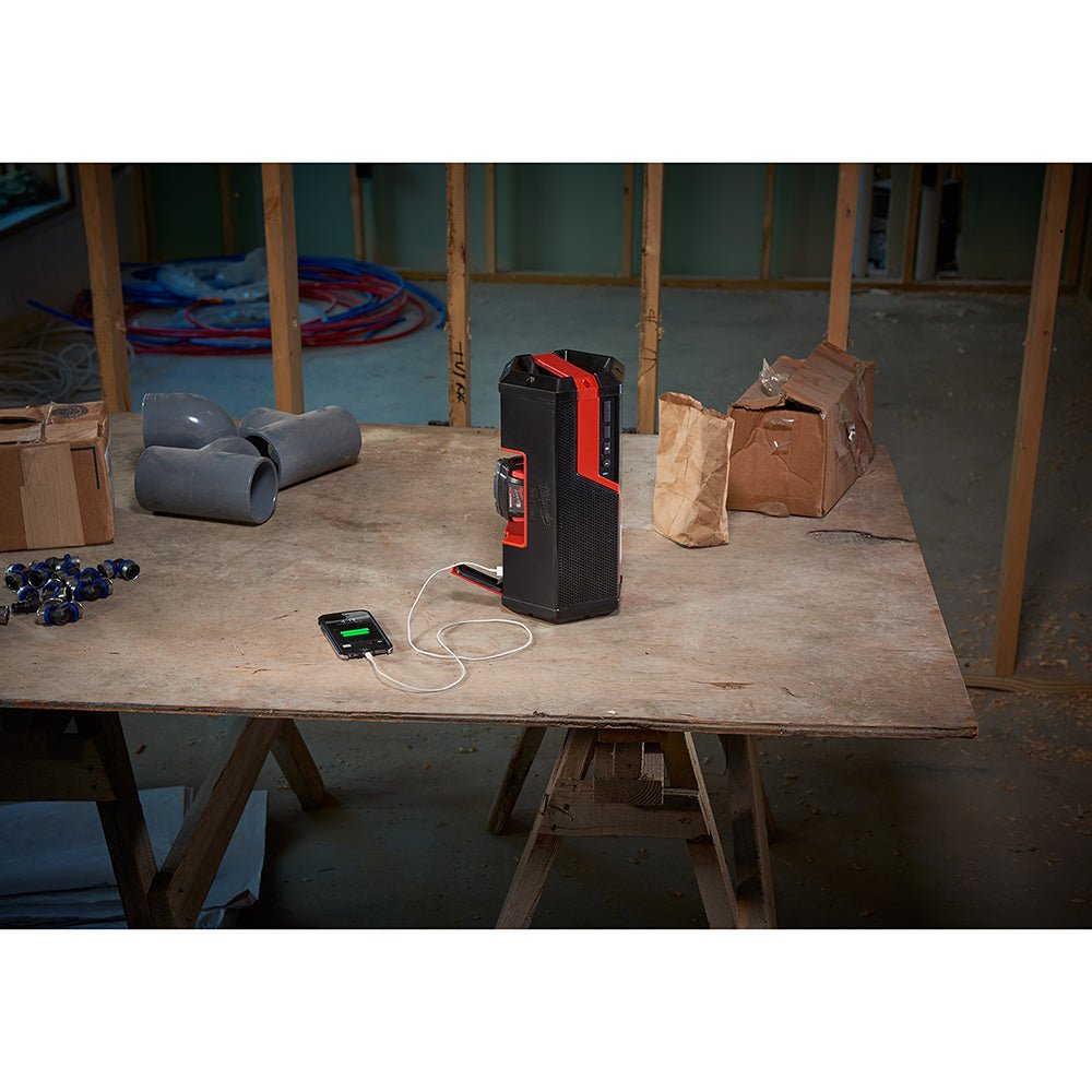 Milwaukee 2891 - 20 M18™/M12™ Wireless Jobsite Speaker - Lined Out Milwaukee 2891 - 20 M18™/M12™ Wireless Jobsite SpeakerRadios