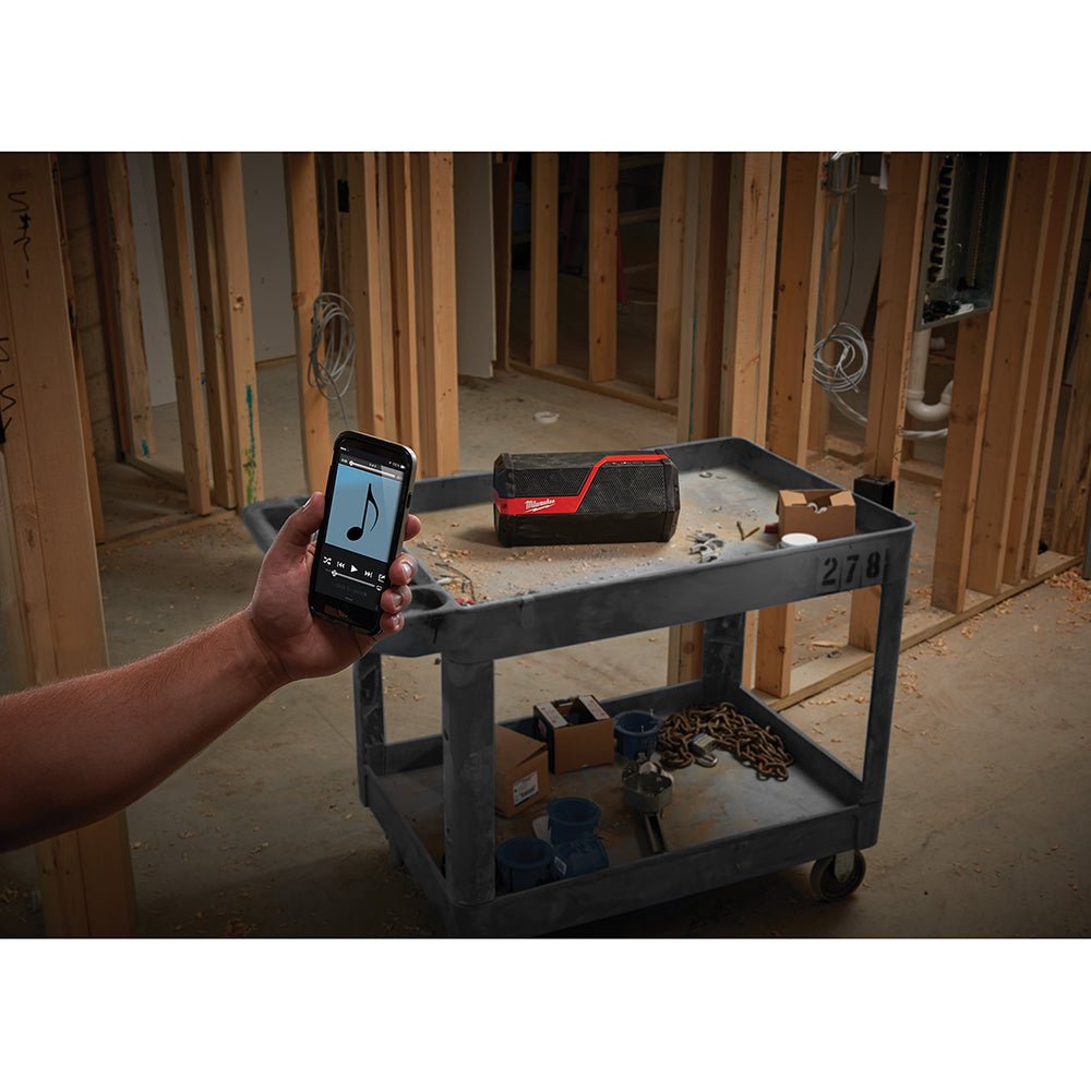 Milwaukee 2891 - 20 M18™/M12™ Wireless Jobsite Speaker - Lined Out Milwaukee 2891 - 20 M18™/M12™ Wireless Jobsite SpeakerRadios