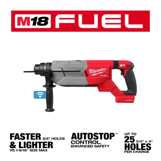 Milwaukee 2916 - 20 M18 FUEL™ 1 - 1/4" SDS Plus D - Handle Rotary Hammer w/ ONE - KEY™ - Lined Out Milwaukee 2916 - 20 M18 FUEL™ 1 - 1/4" SDS Plus D - Handle Rotary Hammer w/ ONE - KEY™Handheld Power Drills