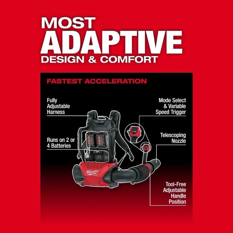 Milwaukee 3009 - 20 M18 FUEL™ Dual Battery Backpack Blower (Tool Only) - Lined Out Milwaukee 3009 - 20 M18 FUEL™ Dual Battery Backpack Blower (Tool Only)Leaf Blowers